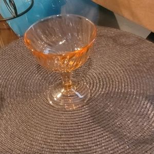 Antique pink depression glass sherbert cup